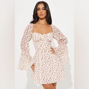 Fashion Nova Soft Spoken Floral Mini Dress